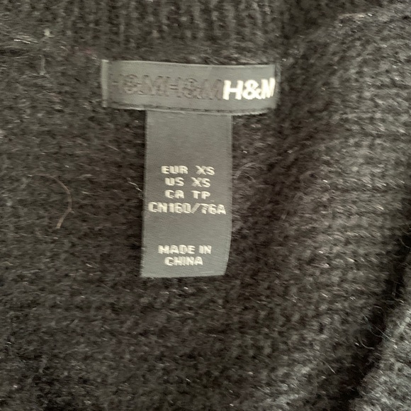 H&M Mohair Blend Black Shrug Sweater Short Sleeve - Picture 3 of 5